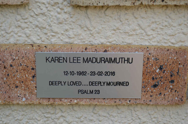 MADURAIMUTHU Karen Lee 1962-2016