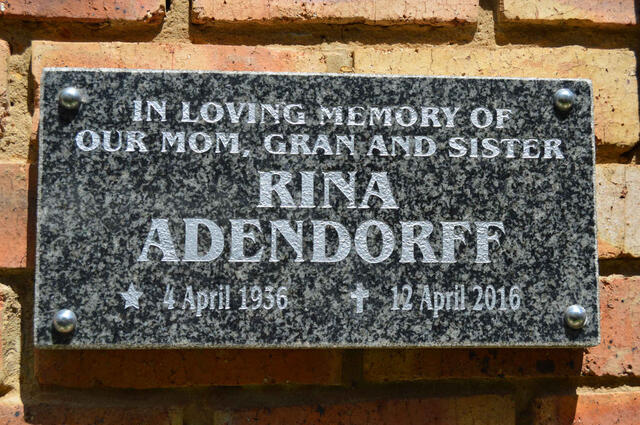 ADENDORFF Rina 1936-2016