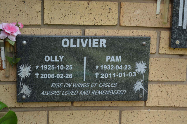 OLIVIER Olly 1925-2006 & Pam 1932-2011