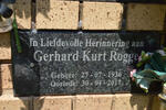 ROGGE Gerhard Kurt 1936-2017