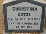 KOTZE Christina 1965-1965
