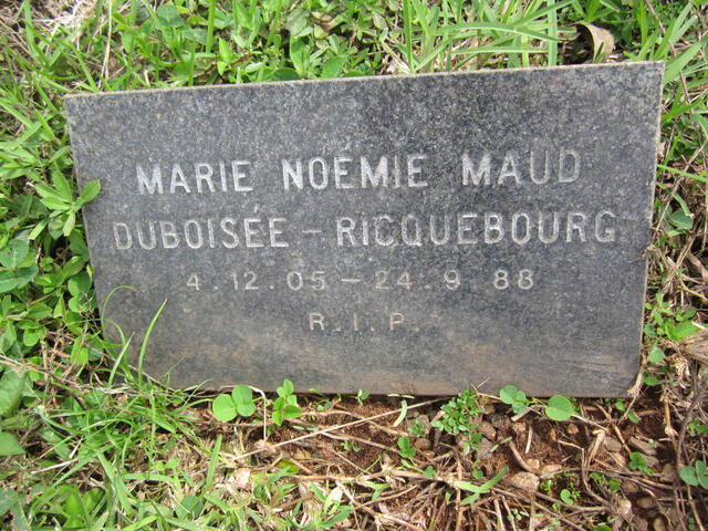 RIQUEBOURG Marie Noemie Maud, DUBOISEE 1905-1988