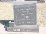 SCHLEBUSCH Gert 1930-1994