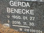 BENECKE Gerda 1950-2016