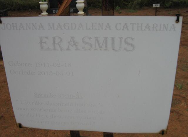 ERASMUS Johanna Magdalena Catharina 1941-2013