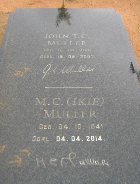 MULLER John T.C. 1936-2007 & M.C. 1941-2014