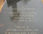 NIEKERK Hester Margaretha, van 1924-2008