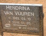 VUUREN Hendrina, van 1982-2018