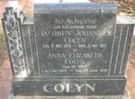 COLYN Jacobus Johannes 1870-1917 & Anna Elizabeth DE WET 1879-1949