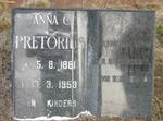 PRETORIUS Anna C. 1881-1959