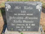 WESSELS Petronella Francina Aletta nee LOMBAARD 1860-1958