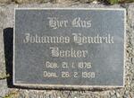 BECKER Johannes Hendrik 1876-1958