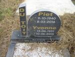 TOIT Piet, du 1940-2016 & Yvonne 1951-2015