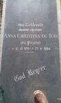 TOIT Anna Christina, du nee DU PLESSIS 1895-1984