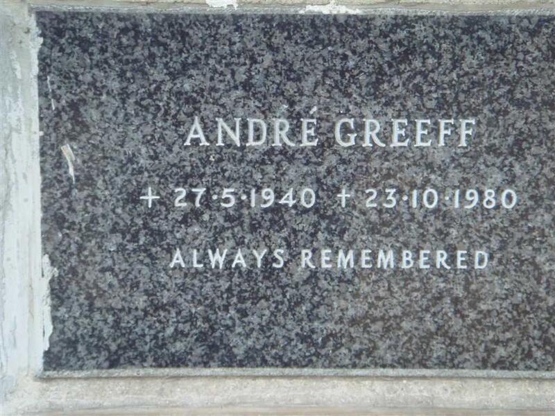 GREEFF André 1940-1980