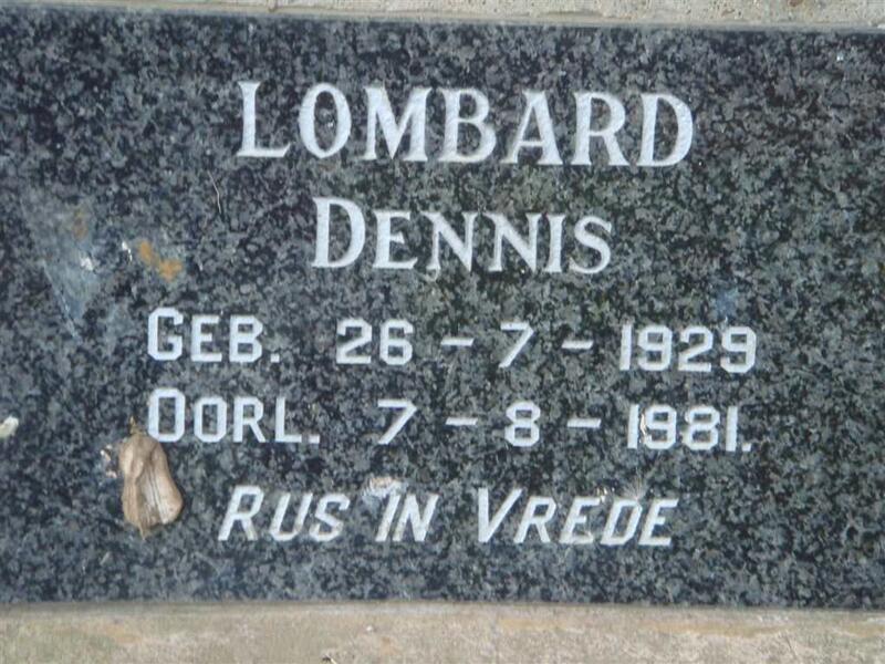LOMBARD Dennis 1929-1981