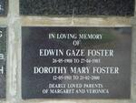 FOSTER Edwin Gaze 1908-1983 & Dorothy Mary 1911-2000