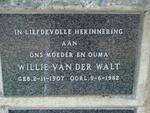 WALT Willie, van der 1907-1982