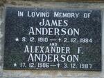 ANDERSON James 1910-1984 :: ANDERSON Alexander F. 1906-1987
