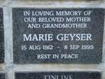 GEYSER Marie 1912-1999