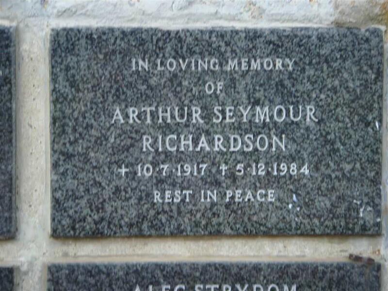 RICHARDSON Arthur Seymour 1917-1984