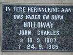 HOLLOWAY John Charles 1907-1985