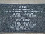 RENNIE Dennis Graham 1924-1982 & Rose Futine ESSEY 1927-1985