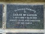 Mc GUCKIN Sarah 1902-1985