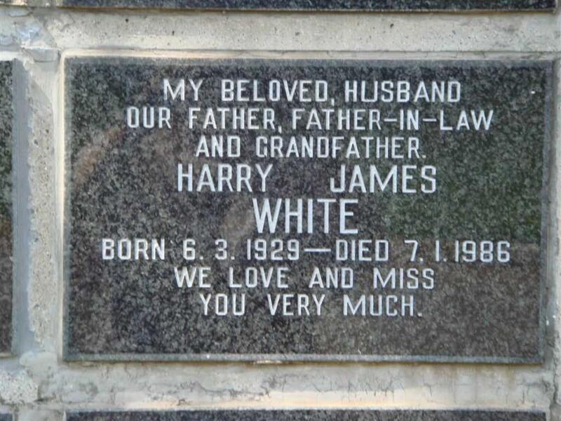 WHITE Harry James 1929-1986