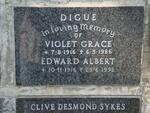 DIGUE Edward Albert 1916-1992 & Violet Grace 1916-1986
