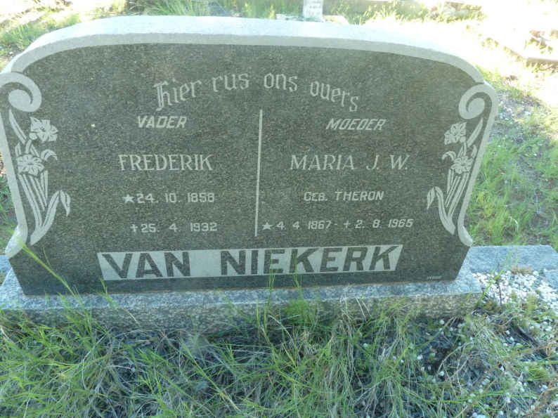 NIEKERK Frederik, van 1858-1932 & Maria J.W. THERON 1867-1965