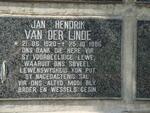 LINDE Jan Hendrik, van der 1920-1986