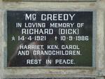 Mc CREEDY Richard 1921-1986