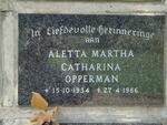 OPPERMAN Aletta Martha Catharina 1934-1986