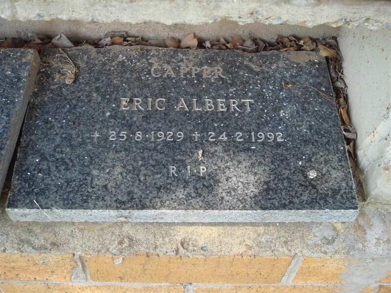 CAPPER Eric Albert 1929-1992