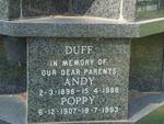 DUFF Andy 1898-1988 & Poppy 1907-1993
