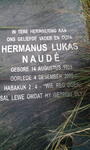NAUDÉ Hermanus Lukas 1923-2009