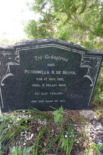 BRUYN Petronella H., de 1921-1944