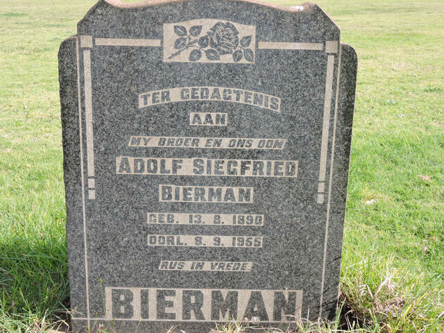 BIERMAN Adolf Siegfried 1890-1955