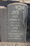UYS Johannes M.J. 1877-1929 & Esther K. SCHEEPERS 1885-1959
