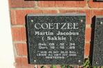 COETZEE Martin Jacobus 1934-1999