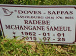 RADEBE Mchangane Sameul 1962-2015