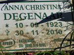 DEGENAAR Anna Christina 1923-2010