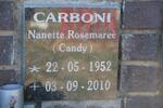 CARBONI Nanette Rosemaree 1952-2010