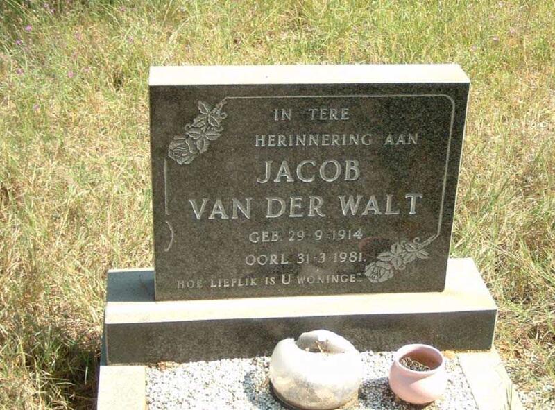 WALT Jacob, van der 1914-1981