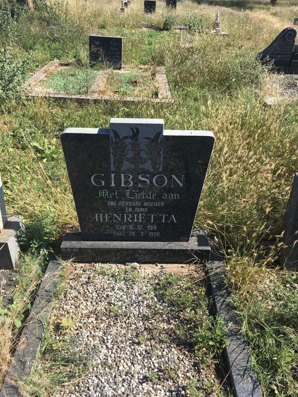 GIBSON Henrietta 1914-1998