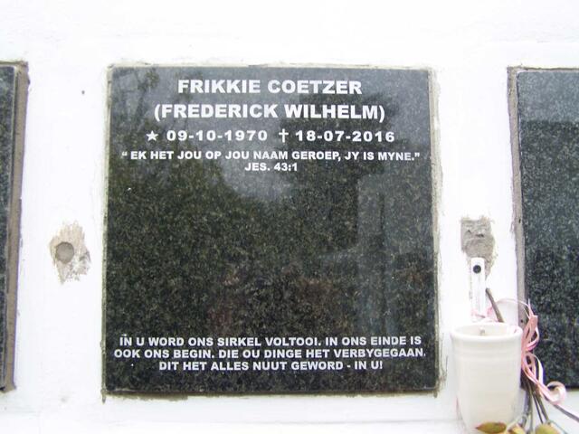 COETZER Frederick Wilhelm 1970-2016