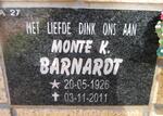 BARNARDT Monte K. 1926-2011