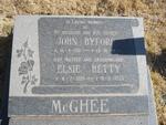 McGHEE John Byford 1911-1975 & Elsie Hetty 1916-1996