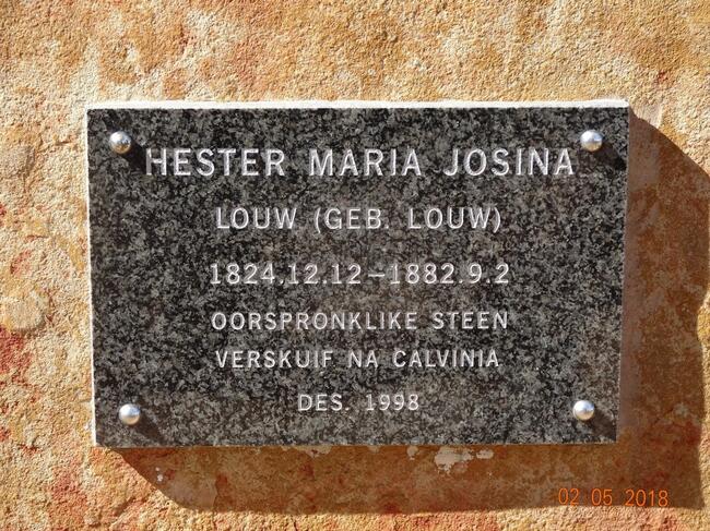 LOUW Hester Maria Josina nee LOUW 1824-1882